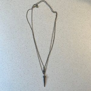 Silver Layered Pendant necklace